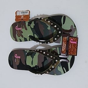 Justin Jemma Women's Camouflage Embellished Blingy Flipflop Sandals